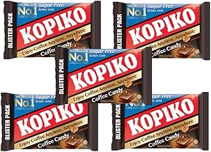 Kopico Coffee Candy, Sugar Free, No Sugar, Blister Pack, 1.1 oz (32 g), Set of 5 Bags