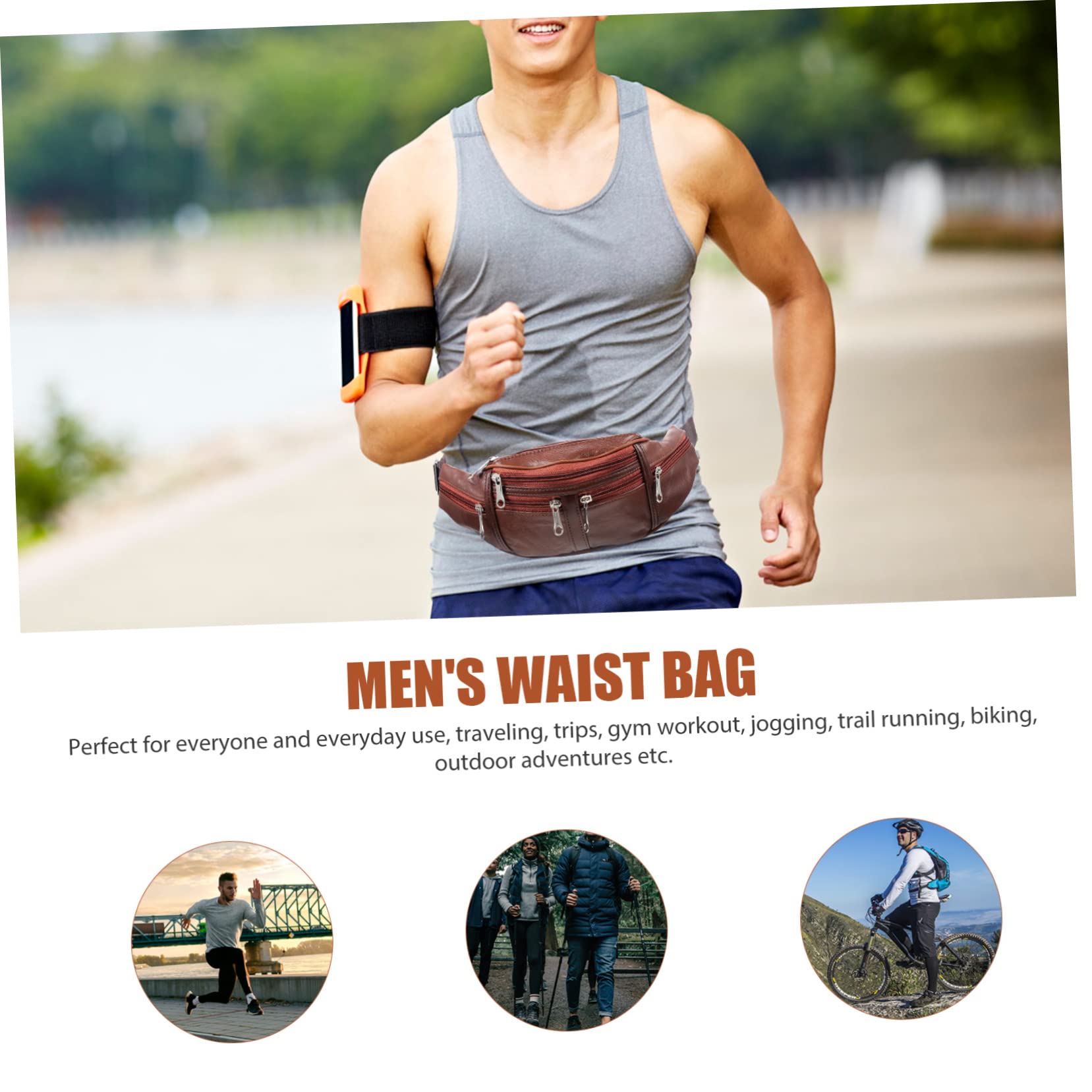 2 Uds Riñonera para Hombre Kits De PU para Correr para Mujer
