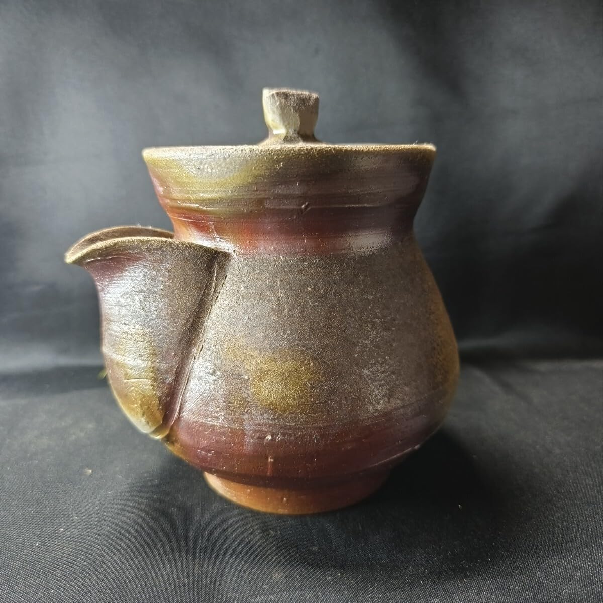 茶注7 手捻火襷玉獅子】間野弥平共箱