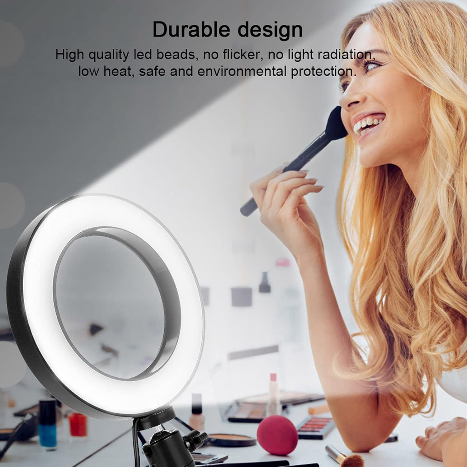6 Inch Ring Light,Video Conference Lighting Kit LED Ring Light Selfie Ring Light Photography Lighting Selfie Light