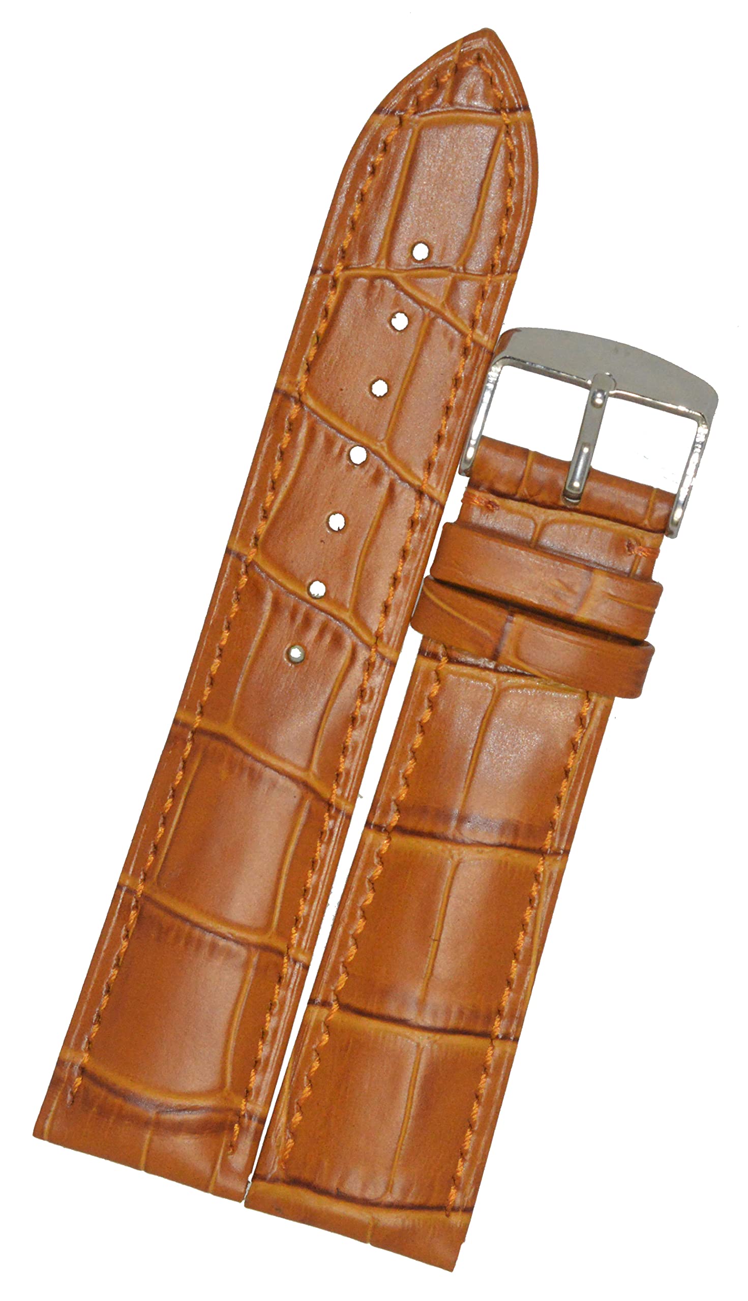 SURU® 22mm Half Padded Ogive Tip Leather Watch Strap/Watch Band for Men Women (Colour - Tan/Width Size -22mm) T45 (B0B2N48CLM) Amazon Price History, Amazon Price Tracker