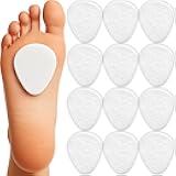 Metatarsal Pads for Women & Men (12 Pack) Ball of Foot Cushions for Pain Relief, Felt Metatarsal Foot Pads for All Shoe Type, Mortons Neuroma, High Heel Insert Cushions, One Size Fits All (1/4” Thick)