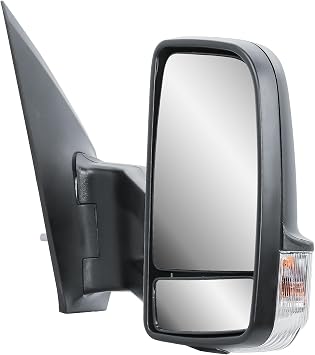 Driver Right Side Door Wing Mirror O/S Manual without Heated Long Arm Black Cover For Mercedes Sprinter VW Crafter 2006 to 2018