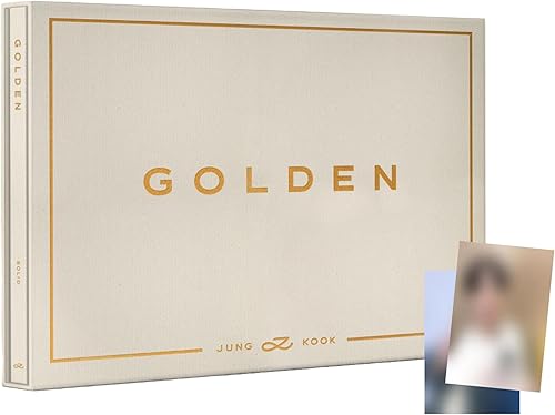BTS JUNGKOOK 1er álbum en solitario dorado (versión lisa) + Juego de tarjetas de fotos JungKook