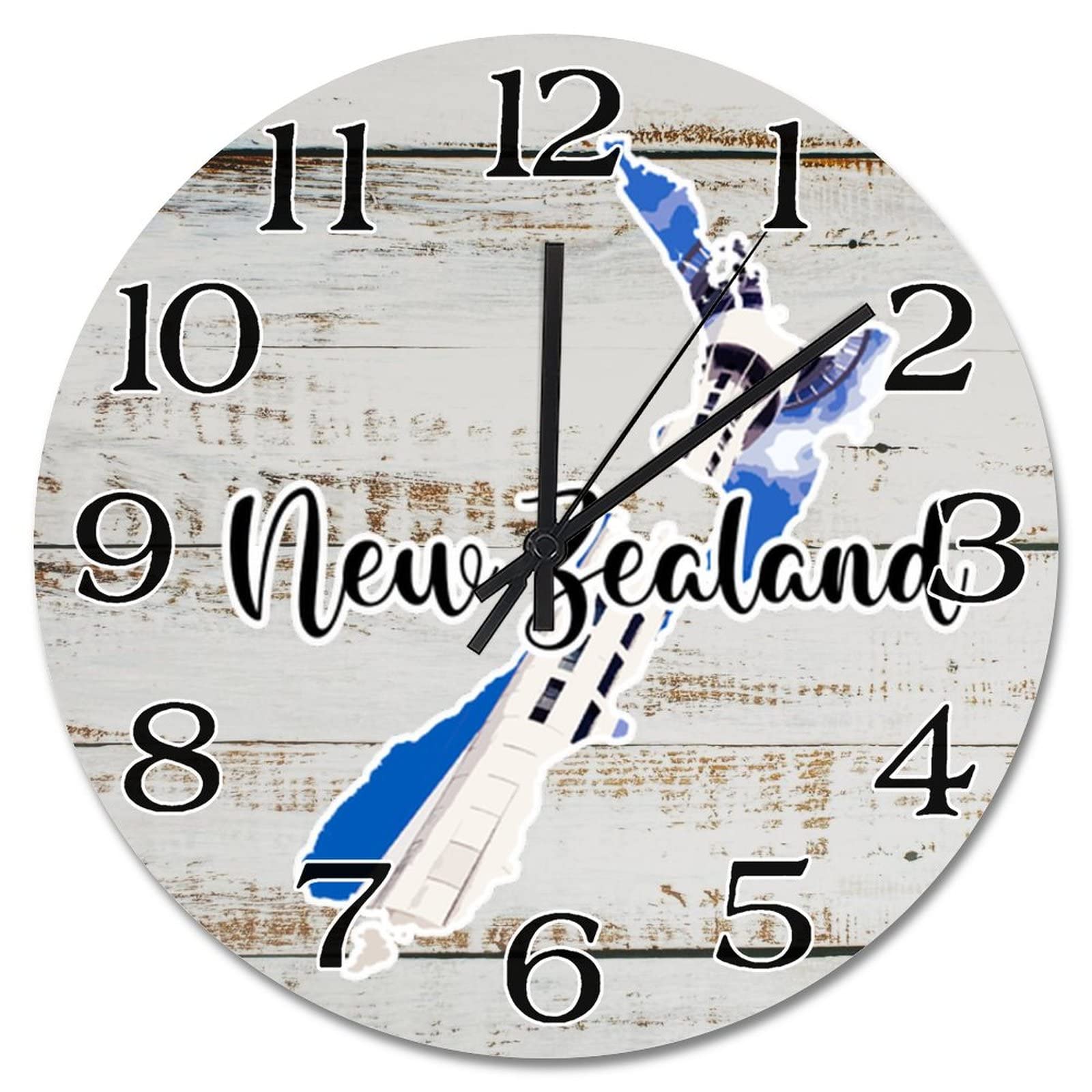 Horloge murale ronde 38 cm Paysage Nouvelle-Zélande pour salon