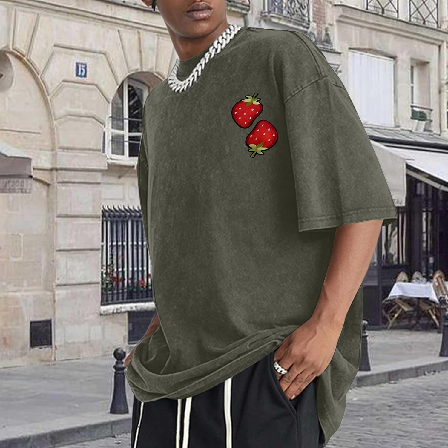 Christian Fruit of The Spirit Shirt for Men Jesus Religious Shirts Oversized Graphic Tees Acid Wash God T-Shirt Tops - Image 3