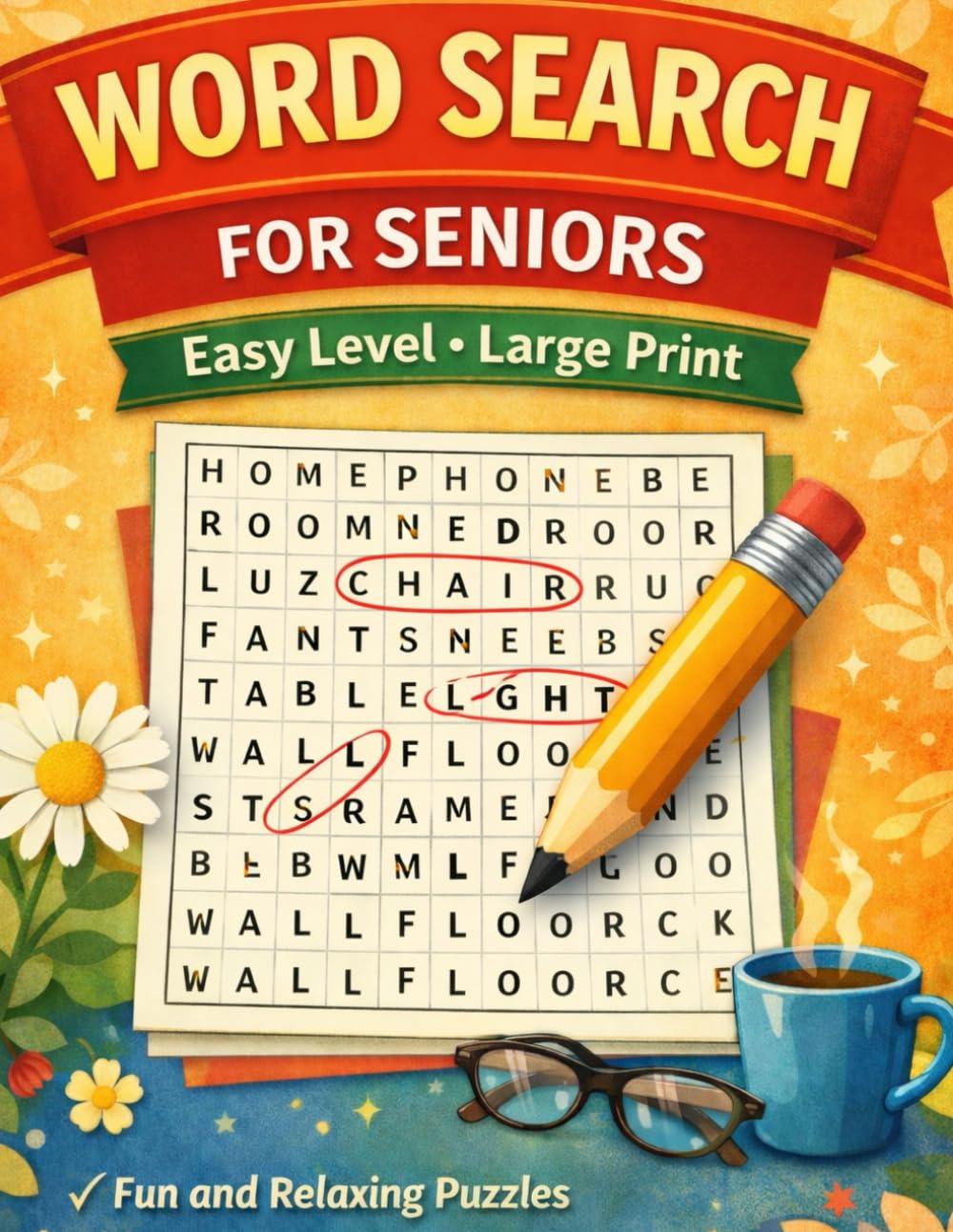 Word Search for Seniors: Easy Level Large Print Puzzles: Relaxing and Enjoyable Word Search Puzzles for Older Adults