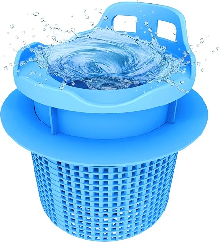 Pool Skimmer Basket for In-Ground Pools Only, Standard Size Replacement Basket, Self-Adjusting Floating Pool Skimmer, Fits 7” & 8.5” Skimmer Baskets, Reduces Debris, Made in USA