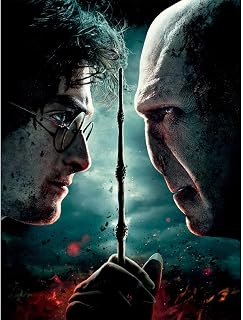 5D Harry vs. Voldemort Diamond Painting Kit, The Elder Wand Full Drill Cross-Stitch with Tools and Accessories