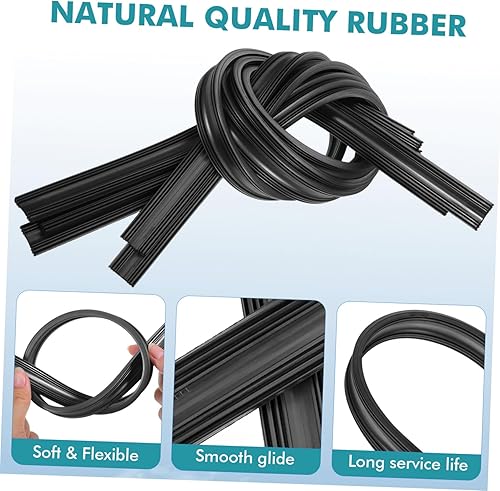 Miniatura 7 de BESPORTBLE 5 pares de limpiaparabrisas sin marco para automóvil, repuesto de tiras de goma