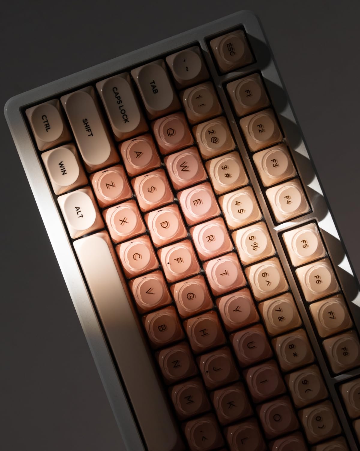 Nasadki klawiszy PBT, różowe podkładowe żelowe, profil MOA, 128 klawiszy, eleganckie, urocze, niestandardowe nasadki na klawisze do klawiatury mechanicznej Cherry Gateron MX, ergonomiczne, nie łzawią