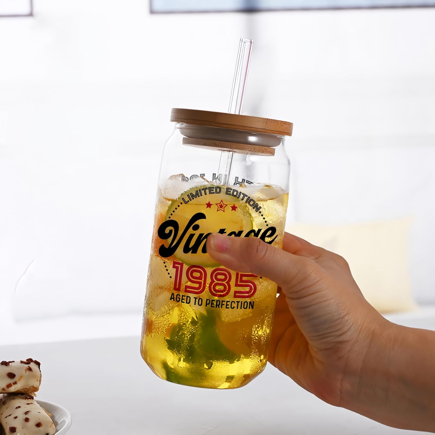 Vintage 1985 Glass Cup 40th Birthday Gifts Women - 40 Year Old Women Gift Ideas for Her Daughter, Wife, Sister - Fabulous Mug Present for Turning 40 Ladies - Female 40th Birthday Gift Ideas - Image 6