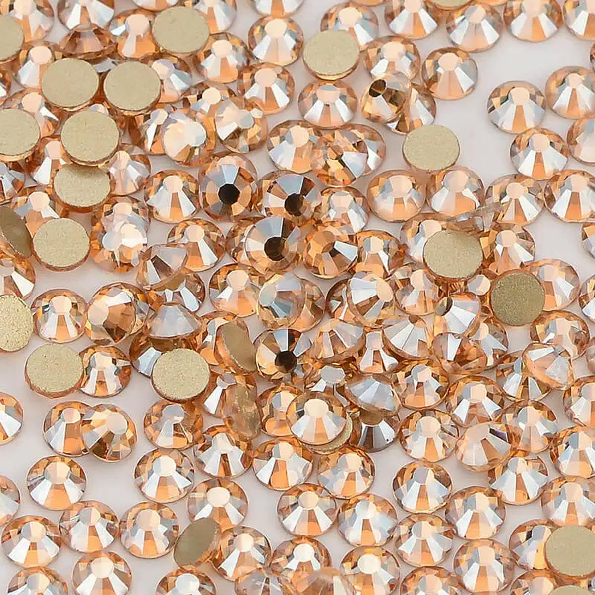 CIVIOOH SS3-SS30 Crystal Golden Shadow Non-Hotfix Flatback Glass Rhinestones Stones Beads Nail Art Craft Decor
