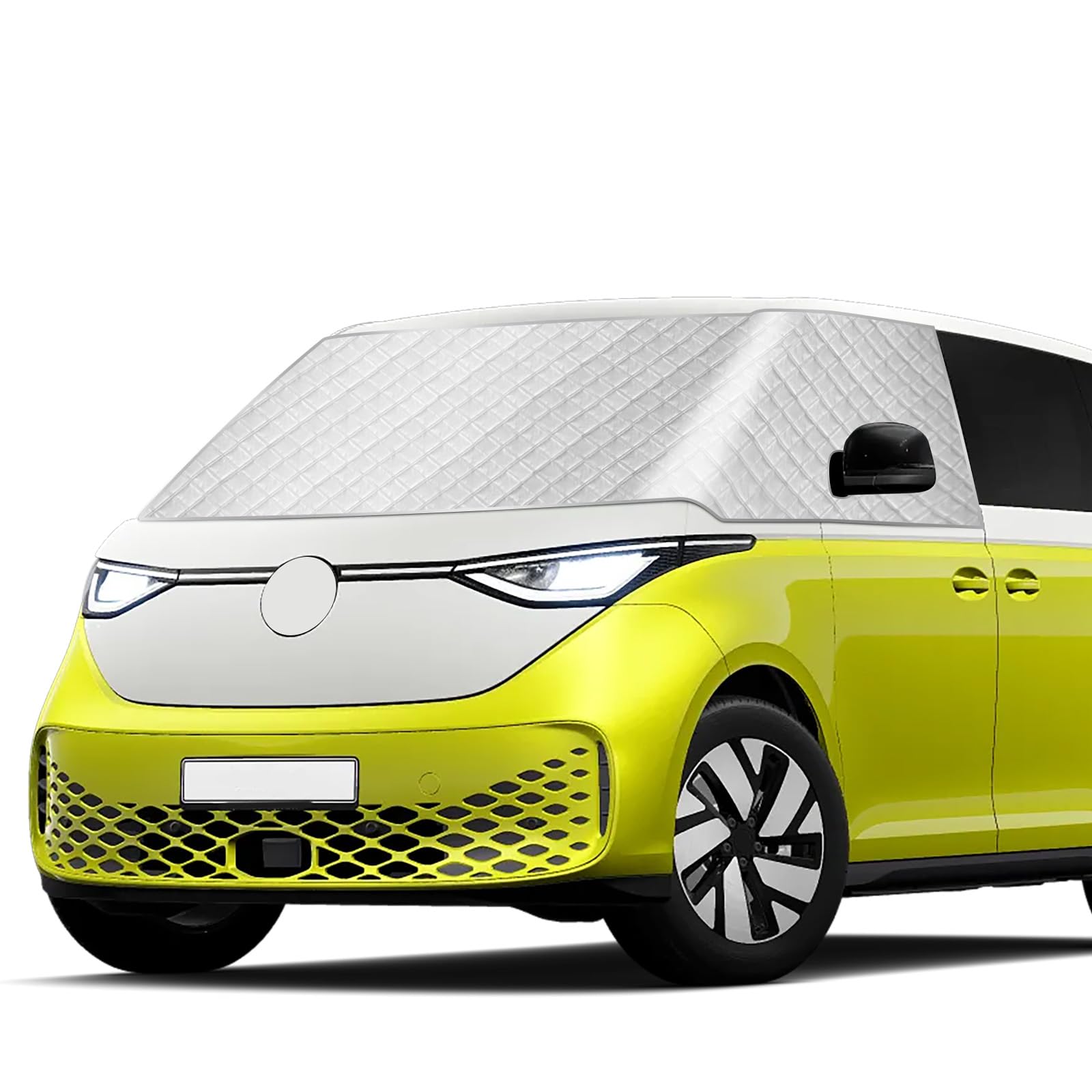 Frontscheibe für VW ID Buzz 2022-2026, Silberfarbene Außenabdeckung für die Windschutzscheibe, Frost- und Schneeschutzabdeckung