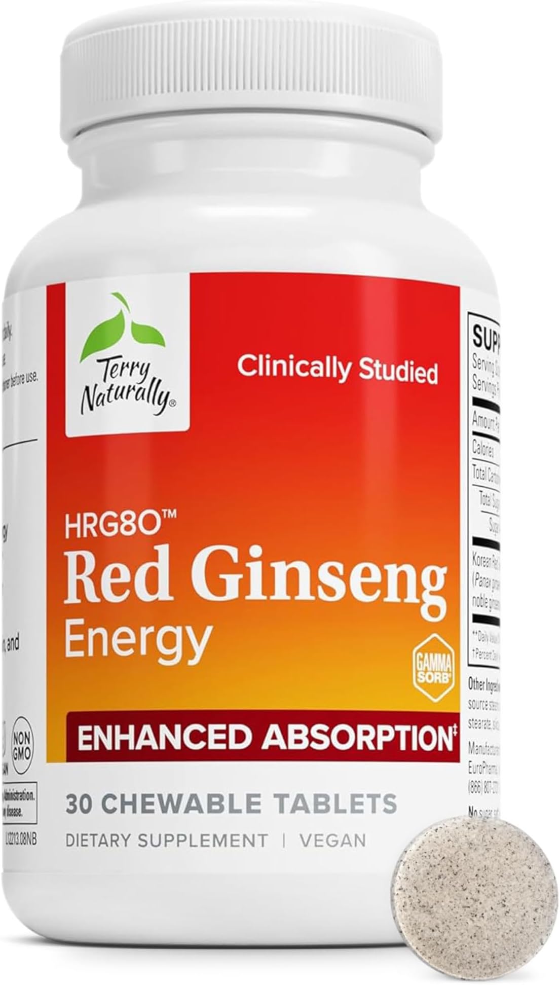 Terry Naturally EuroPharma Red Ginseng 30 Chewable