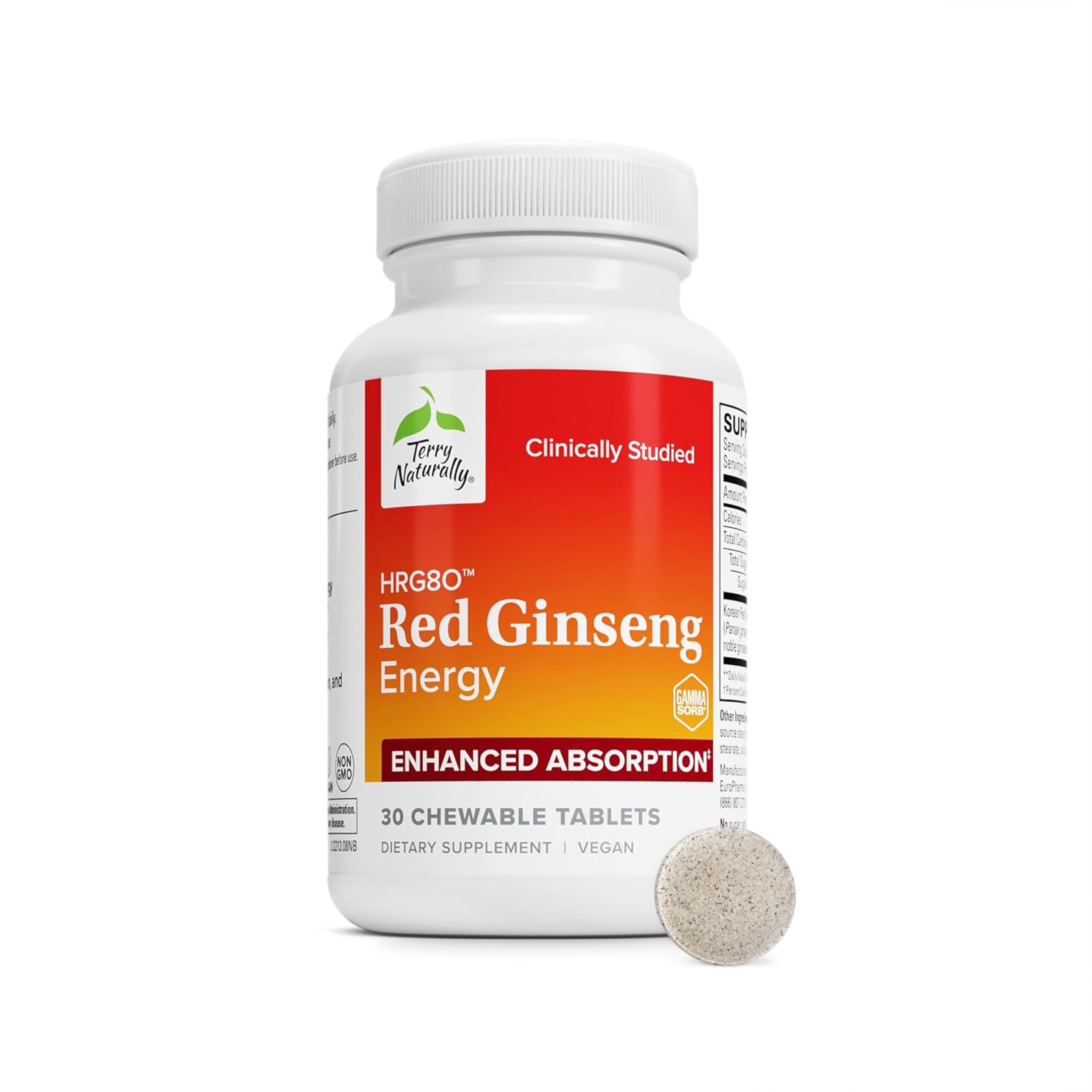 Terry Naturally EuroPharma Red Ginseng 30 Chewable