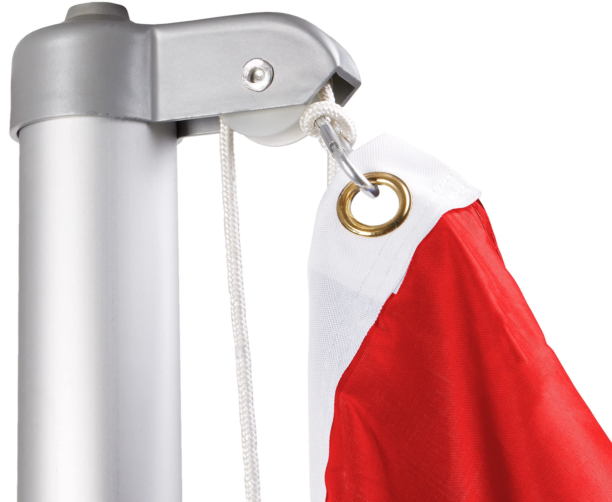 BRUBAKER Mástil Aluminio Exterior 6 m Incluye Bandera de España 150 x 90 cm y Soporte de Tierra