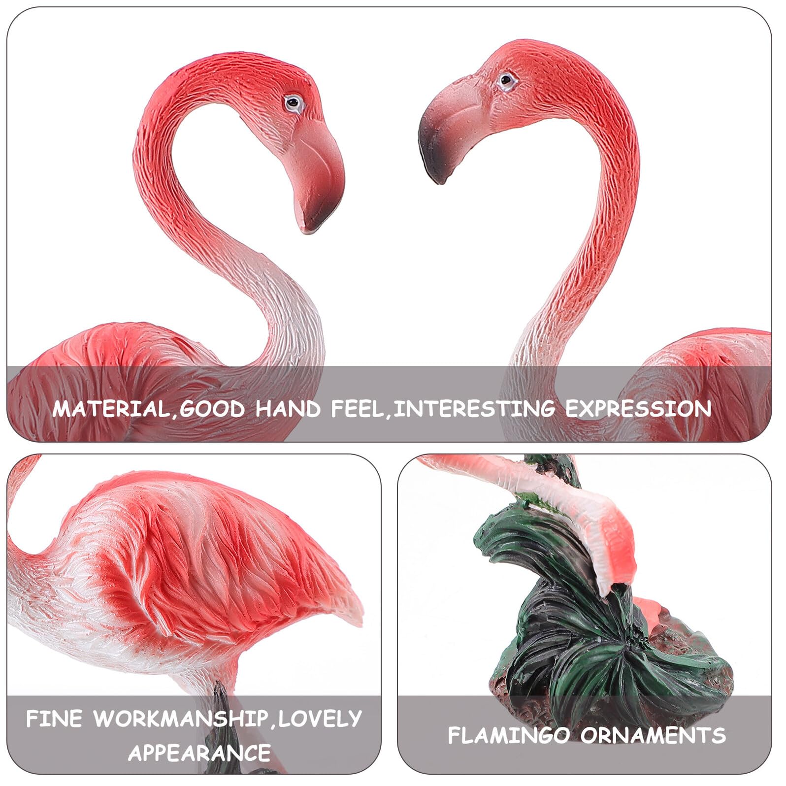 SHINEOFI Set 2 Pezzi Ornamenti per Esterno Fenicottero in Resina Rosa, Decorazione Vivid e Facile da Usare, per Spazi Esterni e Feste all Aperto