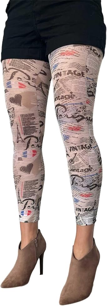 I Love Paris Footless tights for women