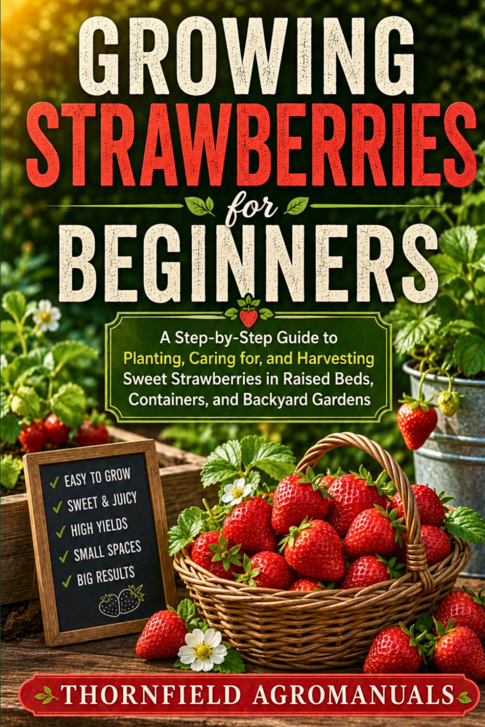 Growing Strawberries for Beginners: A Step-by-Step Guide to Planting, Caring for, and Harvesting Sweet Strawberries in Raised Beds, Containers, and Backyard Gardens