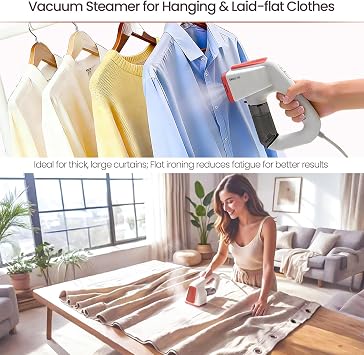 Handheld Vacuum Steamer for Clothes, Portable Garment Steamer for Daily Use