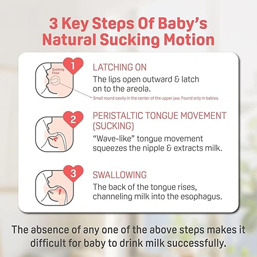 Miniatura 7 de Pigeon Biberón de cristal de cuello ancho, nutrición y nido, anticólicos, cuerpo aerodinámico, sensación natural, fácil de limpiar, resistente al