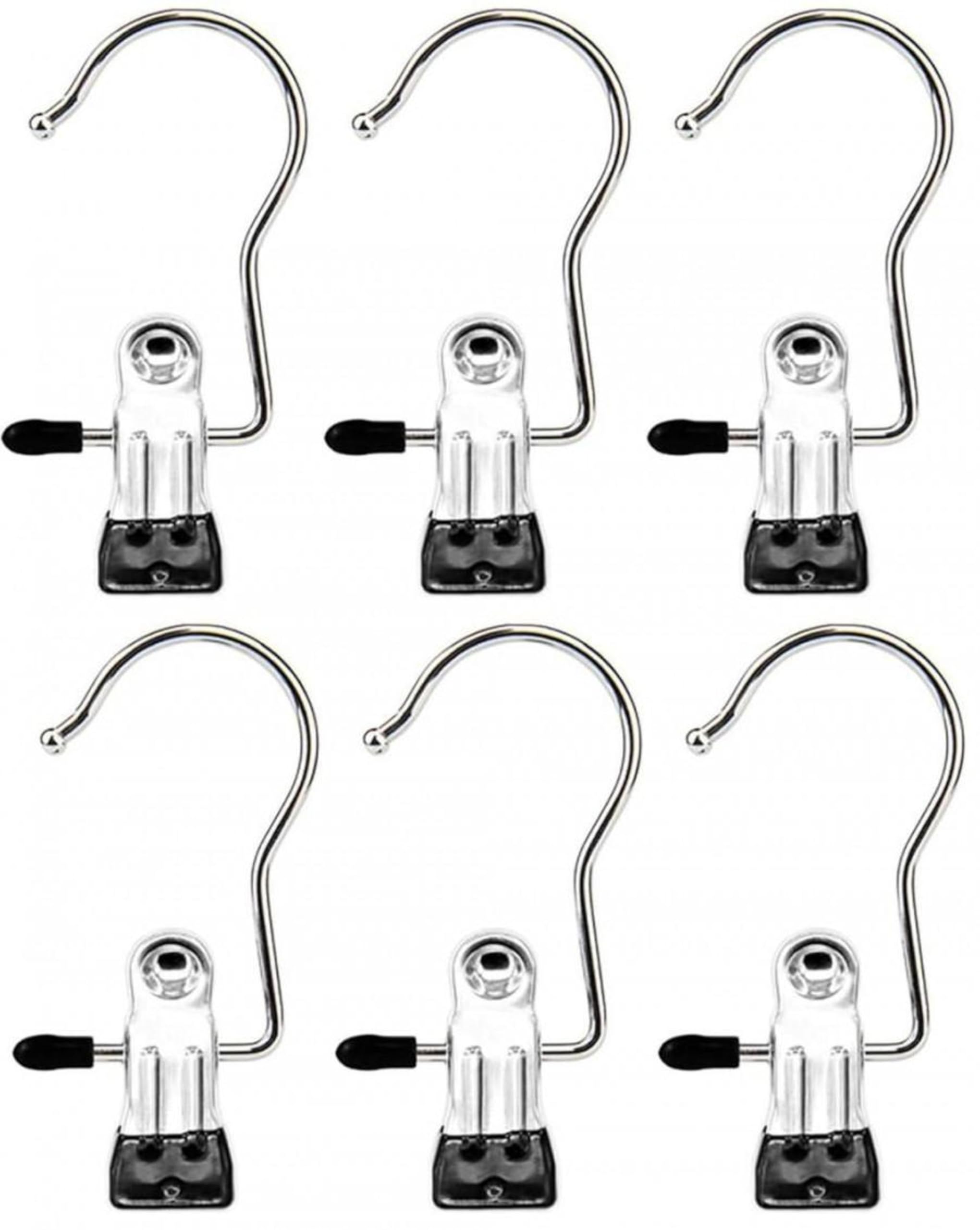 Veentus Laundry Hooks Hanging Clothes Pins Closet Hanger Organizer Clamps Socks Towel Heavy Duty pins for Closet Travel Pants Handbags Universal Clips for Kitchen Bathroom Office (Pack of 15 PIS)
