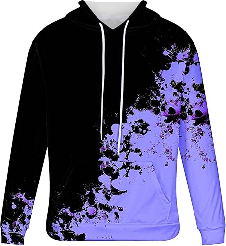 Miniatura 3 de Sudaderas con capucha para hombre, camisa con botones Henley, ajuste regular, camisas de vestir con estampado de Van Gogh, sudaderas con capucha de