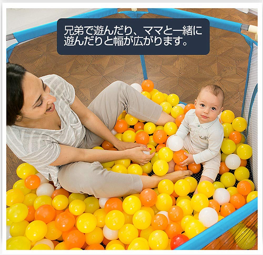 Amazon.co.jp: ベビーサークル こども 扉付き ジョイント式 六角形