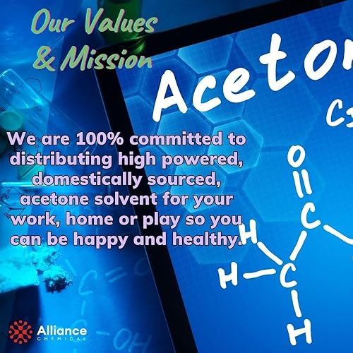 Miniatura 3 de Acetona 100% pura, 1 pinta, solvente fuerte para el hogar, comercial, aplicación industrial y removedor para uñas naturales, gel, goma laca y uñas