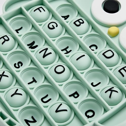 Miniatura 10 de Push Pop Bubble Fidget juguete sensorial de silicona para aliviar el estrés, ABC alfabeto búho, herramientas educativas de aprendizaje para niños