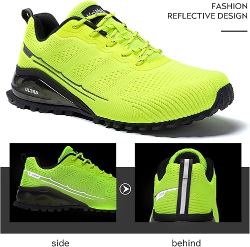 Miniatura 6 de Kricely - Tenis de correr para hombre, para caminar y hacer senderismo, tenis para entrenamiento funcional, para exteriores, calzado informal de