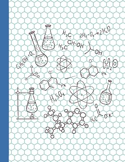 Organic Chemistry Hexagonal Graph Paper Notebook: 8.5 X 11 Blank Hex Ruled For Molecule Structure Diagram - 1/4 Inch Hexagon Grid Paper