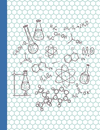 Organic Chemistry Hexagonal Graph Paper Notebook: 8.5 X 11 Blank Hex Ruled For Molecule Structure Diagram - 1/4 Inch Hexagon Grid Paper