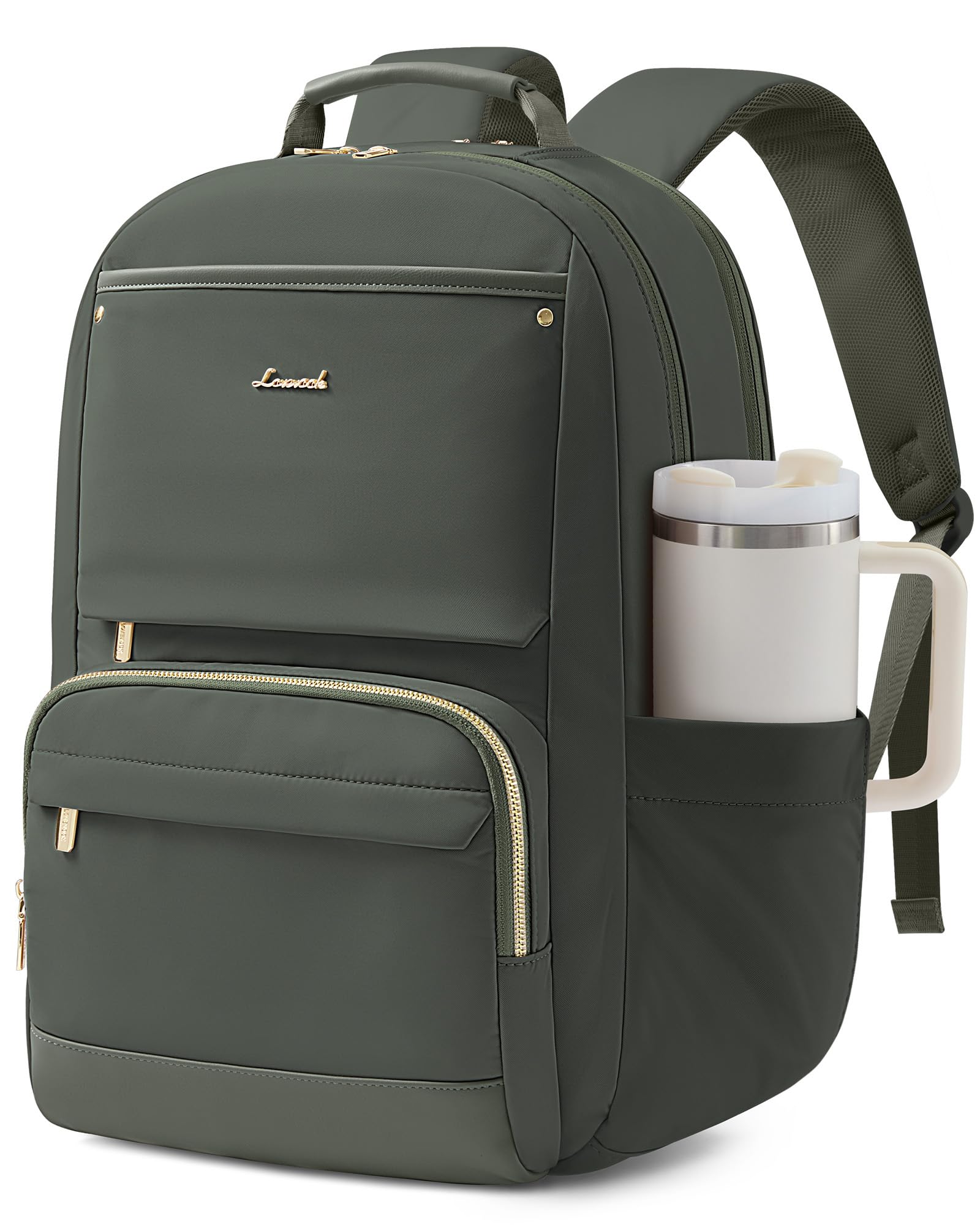 LOVEVOOK Laptop Rucksack Damen Mit Großem Fach für Trinkflasche