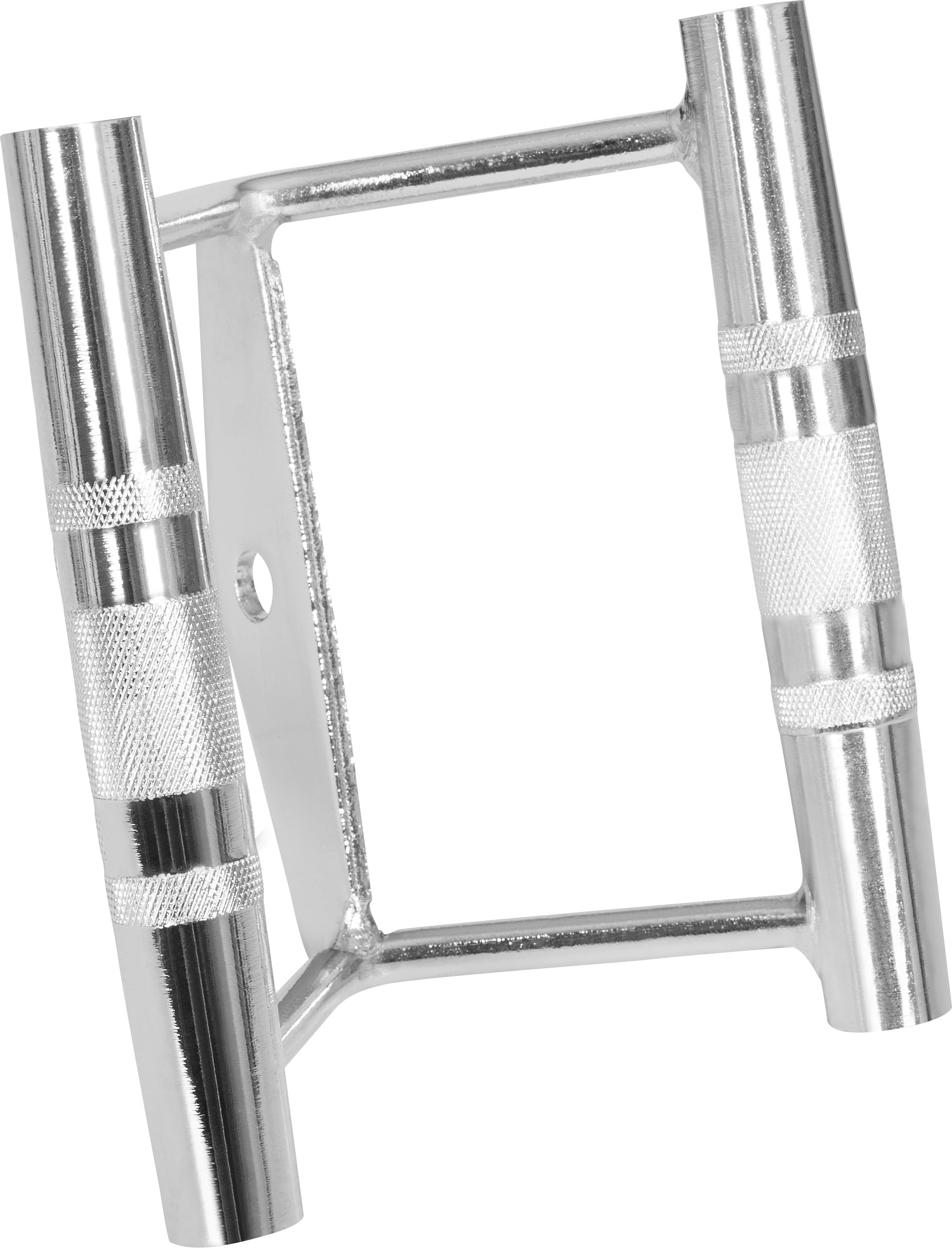 GORILLA SPORTS® Maniglia Parallela - 18,5 cm lungo, Carico Massimo 200 kg, Acciaio Cromato, Impugnatura Doppia Antiscivolo, Zigrinato - Attacco per Cavo, Maniglia per Canottaggio, Tricipiti, Palestra