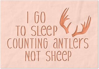 Stencil Stop I Go to Sleep Counting Antlers Not Sheep Stencil - Reusable for DIY Projects, Painting, Drawing, Crafts - 14 Mil Mylar Plastic (9 x 5.81 inches)