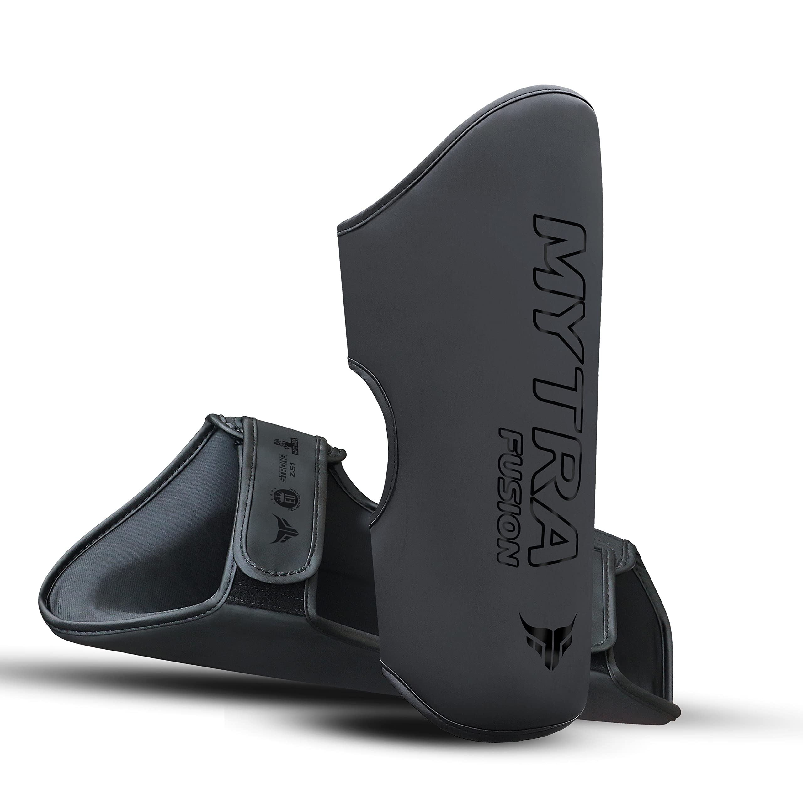 Mytra Fusion Protege Tibia Boxe MMA Protege Tibia Cuir Artificiel Protege Tibia Boxe Muay Thai, Entraînement, Sparring, Kickboxing, Arts Martiaux protège Tibias
