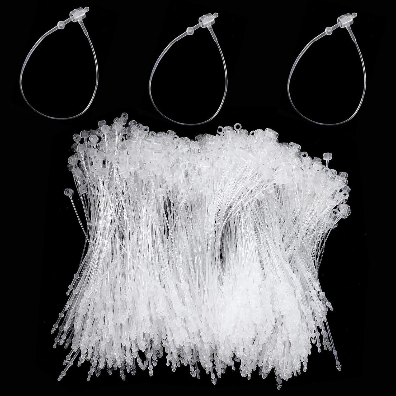 Pack of 500 Plastic Hanging Labels (13 cm, Transparent)