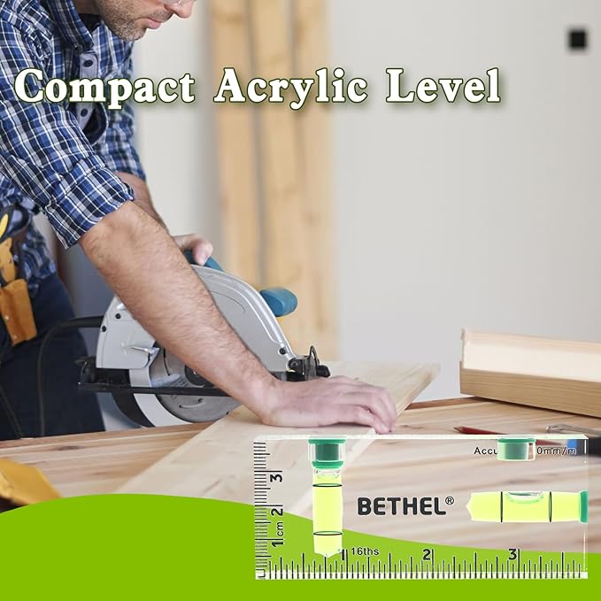 Nivel de burbujas magnético mini BETHEL 3.74 pulgadas miniatura 5