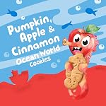 GERBER Get'ems Pumpkin, Apple & Cinnamon Ocean World Cookies, Made With Real Fruits & Veggies, Ideal for Preschool & Daycare Snack Time or Lunch Boxes, 4 Boxes, 568 g
