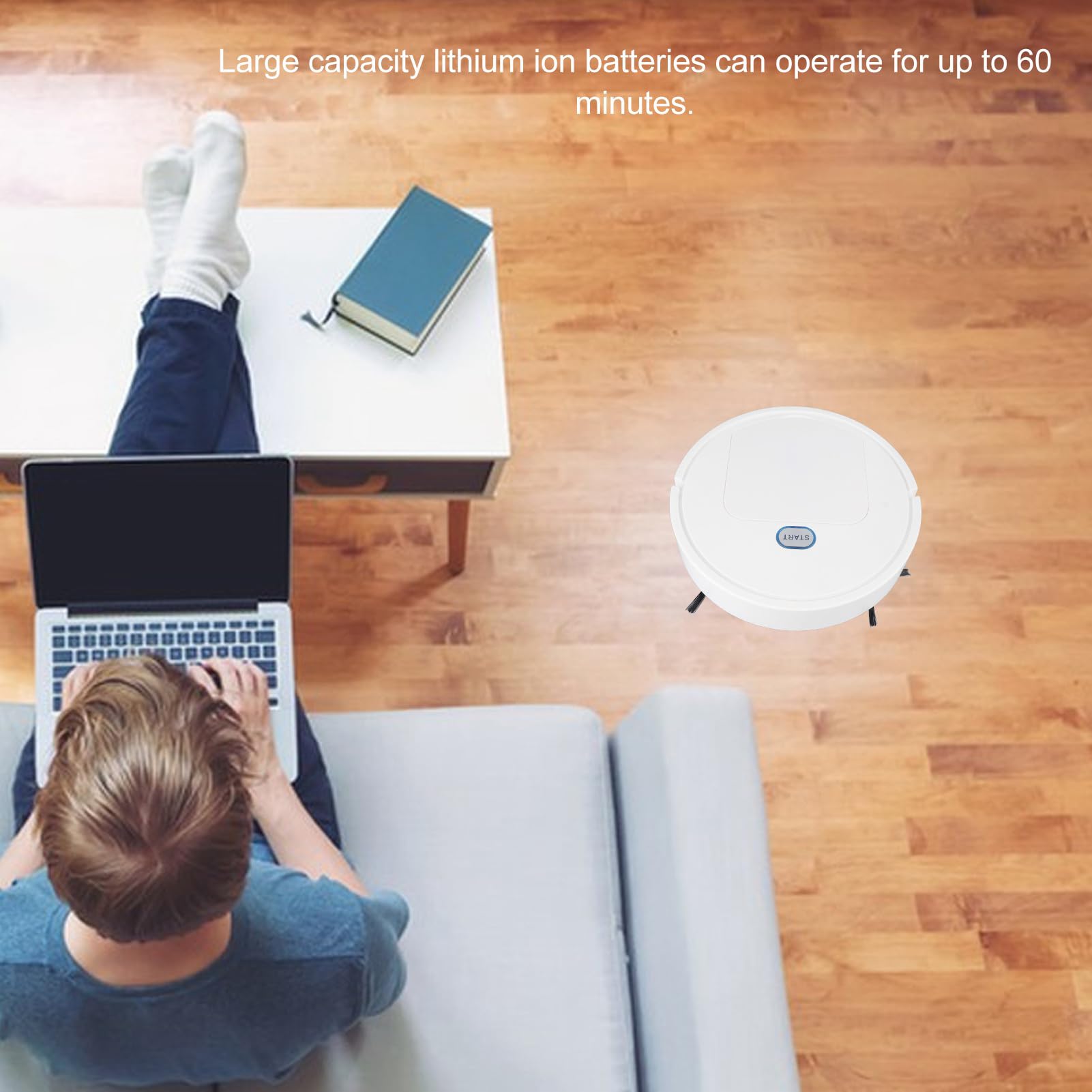 3 in 1 Robot Vacuum Smart Floor Cleaner - Vacuuming, Sweeping, Mopping - Cordless, USB Rechargeable Robotic Vacuum for Home Hard Floor, Carpet