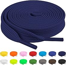 TBOC Lacci Laccetti Stringhe [Piatti] Laccio [90-120-140 cm] Scarpe Sneakers Scarponi Stivali | Compatibile con Alexander Mcqueen Nike Air Force Jordan Dr Martens Adidas Converse Bambini Adulti