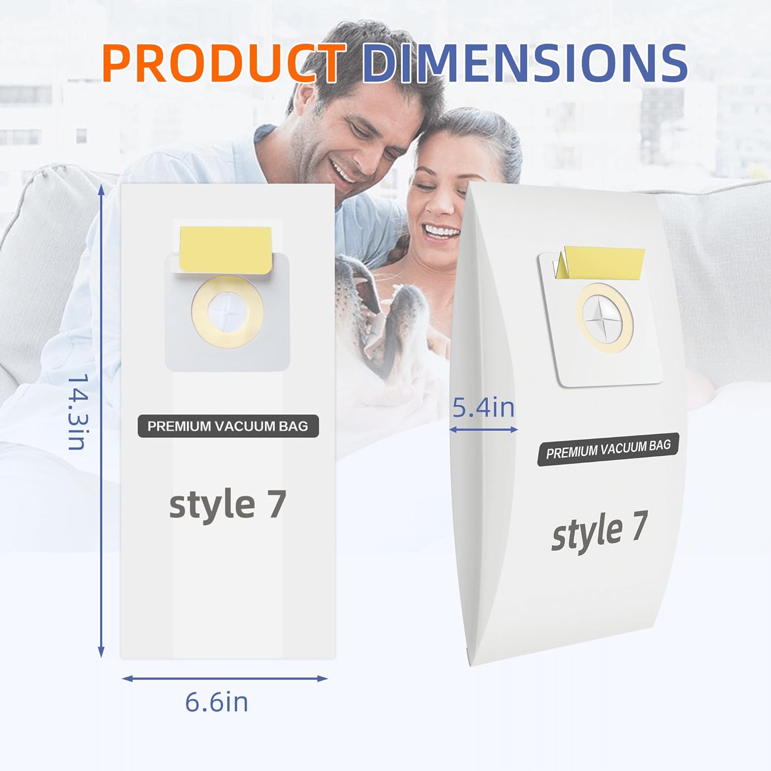 40 Pack Style 7 Vacuum bags Compatible with Bissell Upright Vacuum Cleaners.Part 32120,1739,71Y7,3545,3550,3554