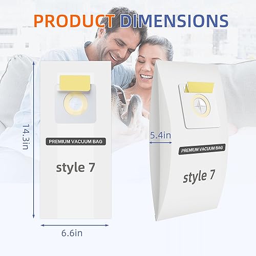 Miniatura 8 de Paquete de 9 bolsas de vacío estilo 7 compatibles con aspiradoras verticales Bissell. Parte 32120, 1739, 71Y7, 3545, 3550, 3554