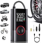 Tire Inflator Portable Air Compressor Portable Cordless Mini Air Pump with Digital Pressure Gauge 150PSI 3X Fast Inflation and Auto Shutoff Function Tires Pump for Cars