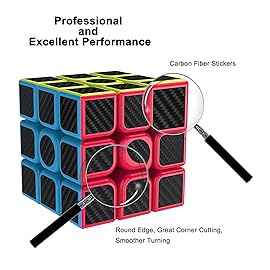 CFMOUR Original Speed Cube 3x3x3, Fast Magic Cube for Kids, Smooth Carbon Fiber Cubes, Puzzle Toys