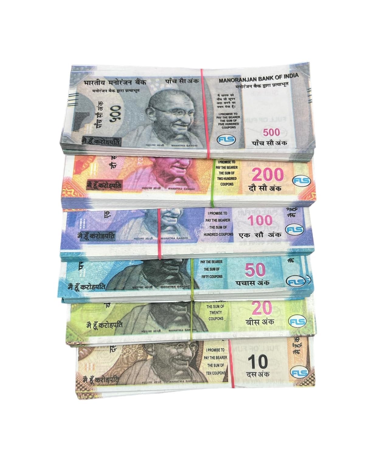 Indian Currency Notes Themed Wall Art Print, Collection of Multi-Coloured Rupee Banknotes, Modern Home Decor nakli Note, Dummy Currency (70)-image-31