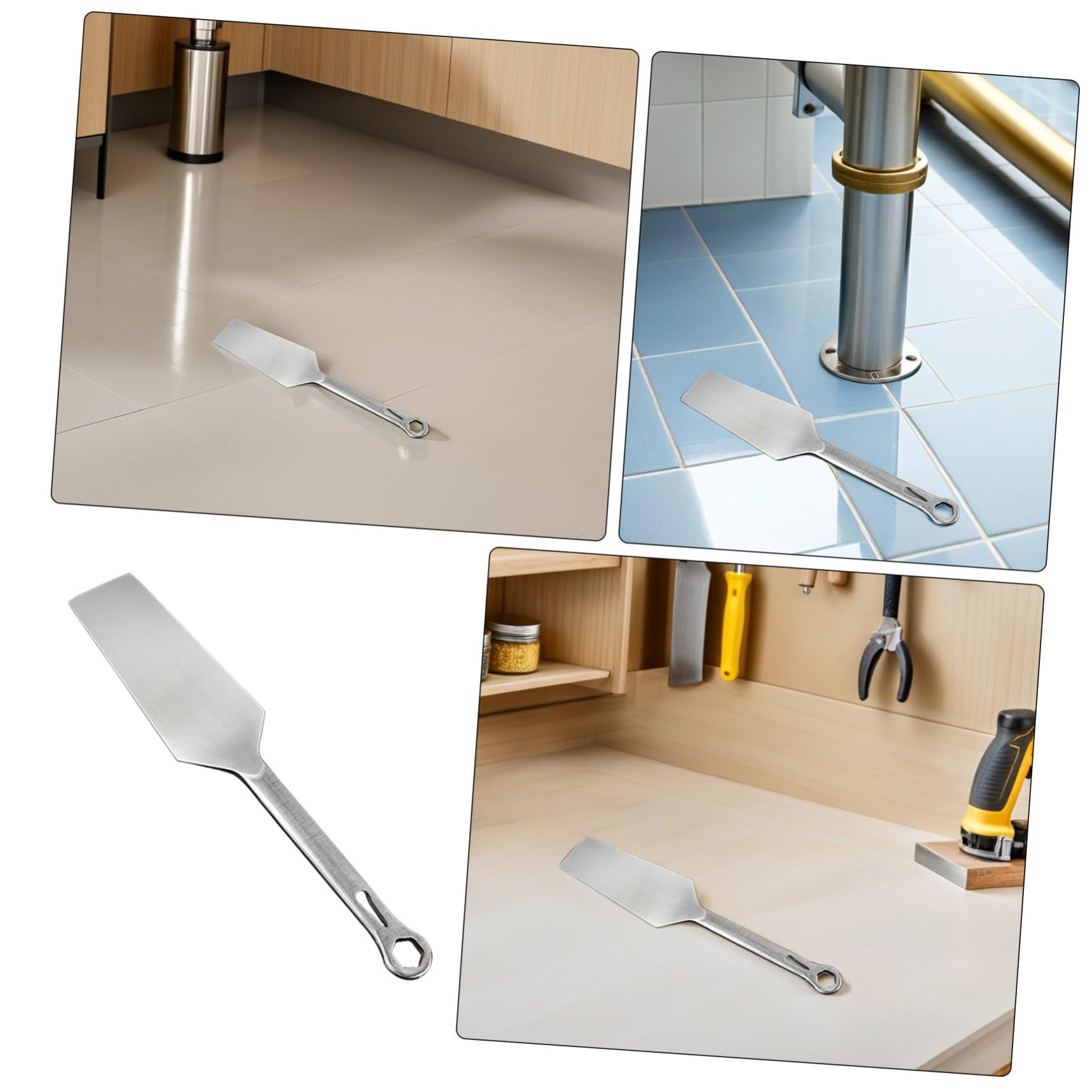 OSALADI Paleta De Albañilería De Acero Inoxidable Llana Para Azulejos Herramienta De Doble Cara Para Mortero Cemento Proyectos Artísticos Interiores y Exteriores