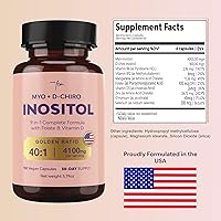 Vista 5 de QSTA Suplemento de mio-inositol y D-Chiro inositol para mujeres 4100 mg (proporción 40:1) - Soporte hormonal y metabólico 9 en 1 con folato